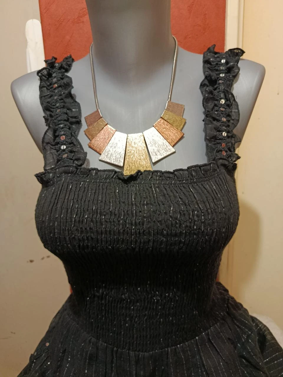 Vestido longo brilhante Nj couture tamanho G – photo 4
